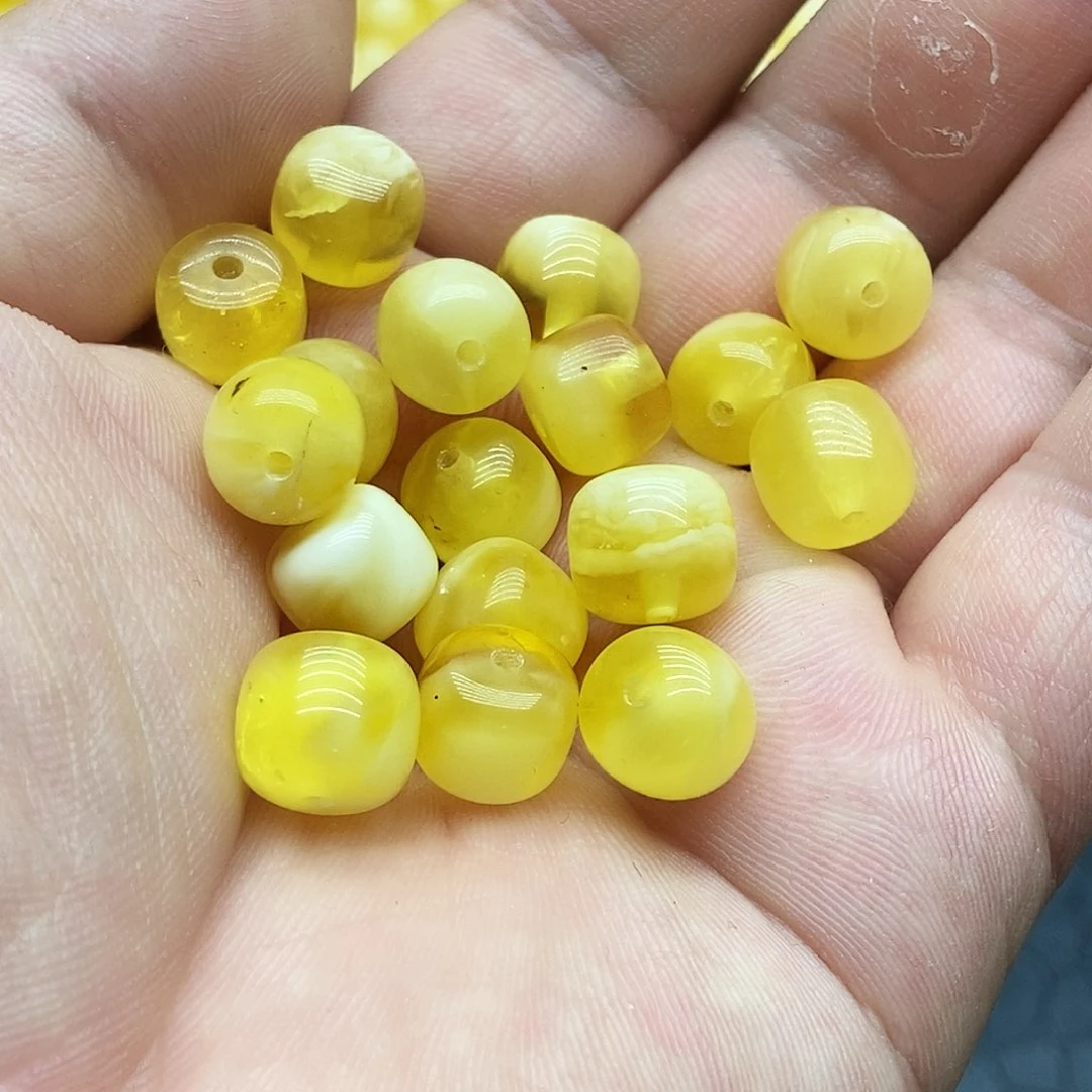 未镶嵌蜜蜡珠宝奇石10毫米老型微瑕随机1颗