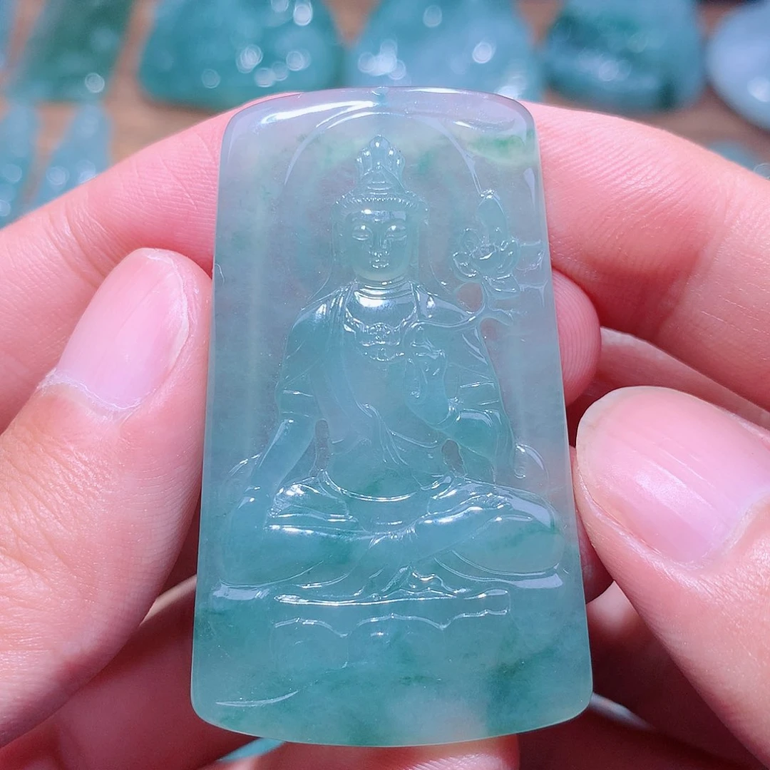 吊坠(不含链)未镶嵌翡翠天然a货翡翠吊坠