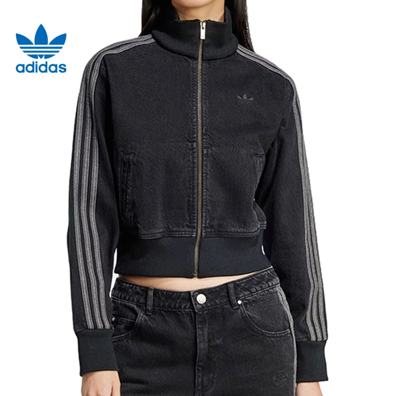 大adidas阿迪达斯三叶草女子运动休闲夹克外套JD3110