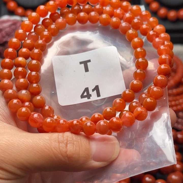 南红玛瑙未镶嵌多样性发货默认微瑕称重7mm