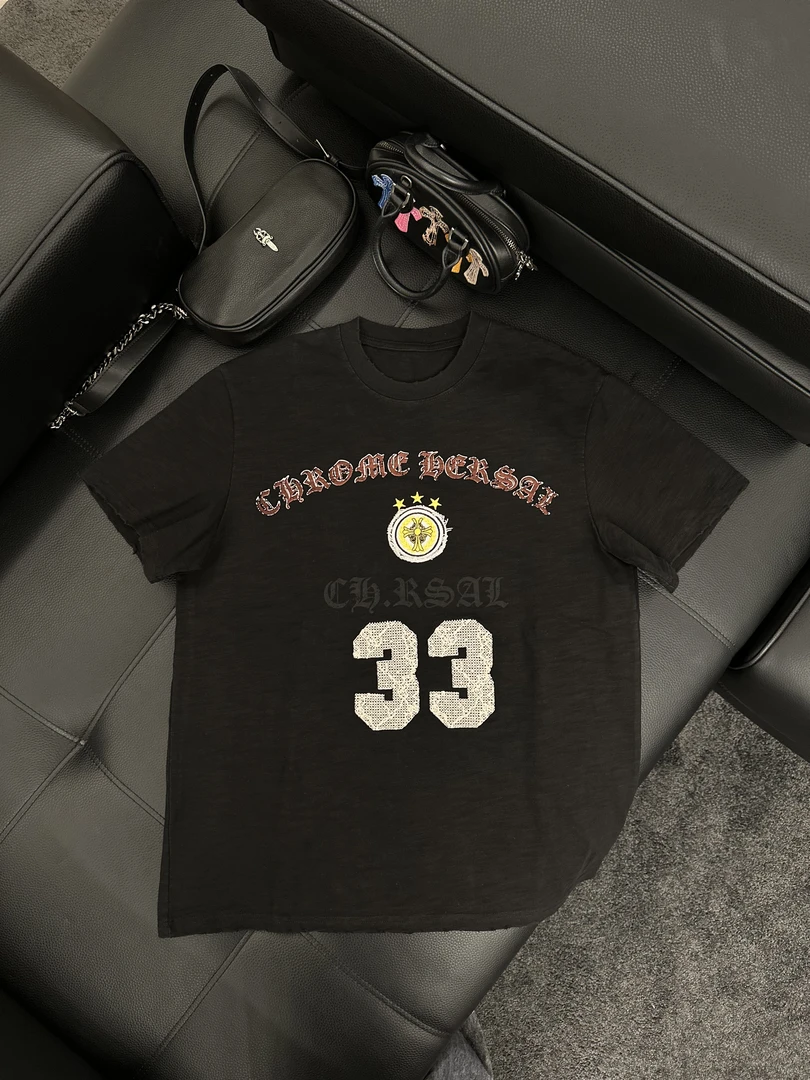 Rebornmoi【vivi老板娘】重工刺绣短袖夏季圆领(男女同款)DX384