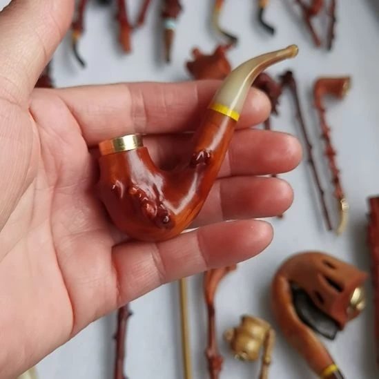 空***静贵州檬子木手把件烟具