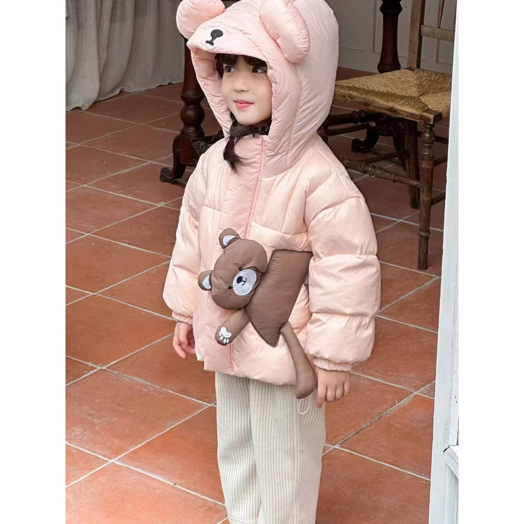 2024冬季新品卡通熊百搭保暖儿童棉服 D-K11