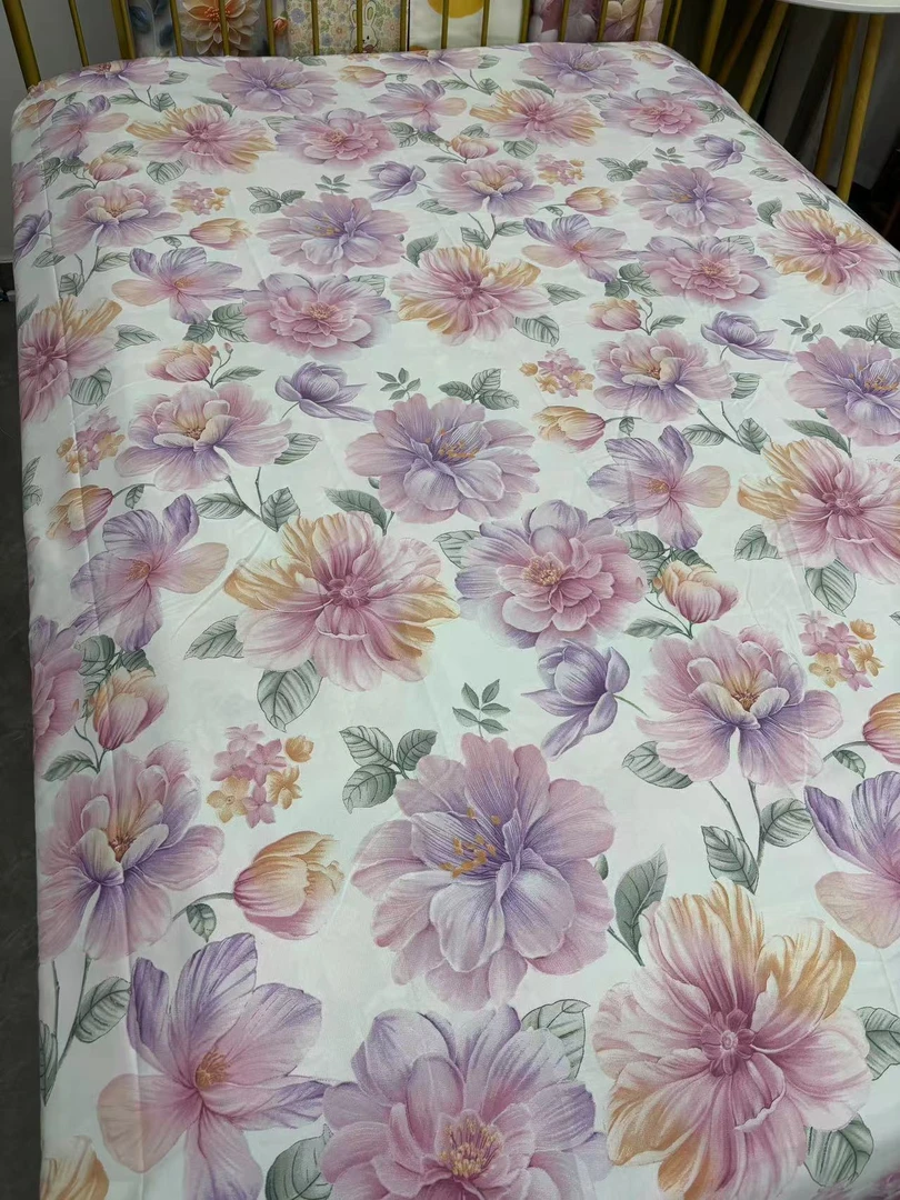 紫色田园-新款碎花老粗布床单-230cm*240cm（±5cm）