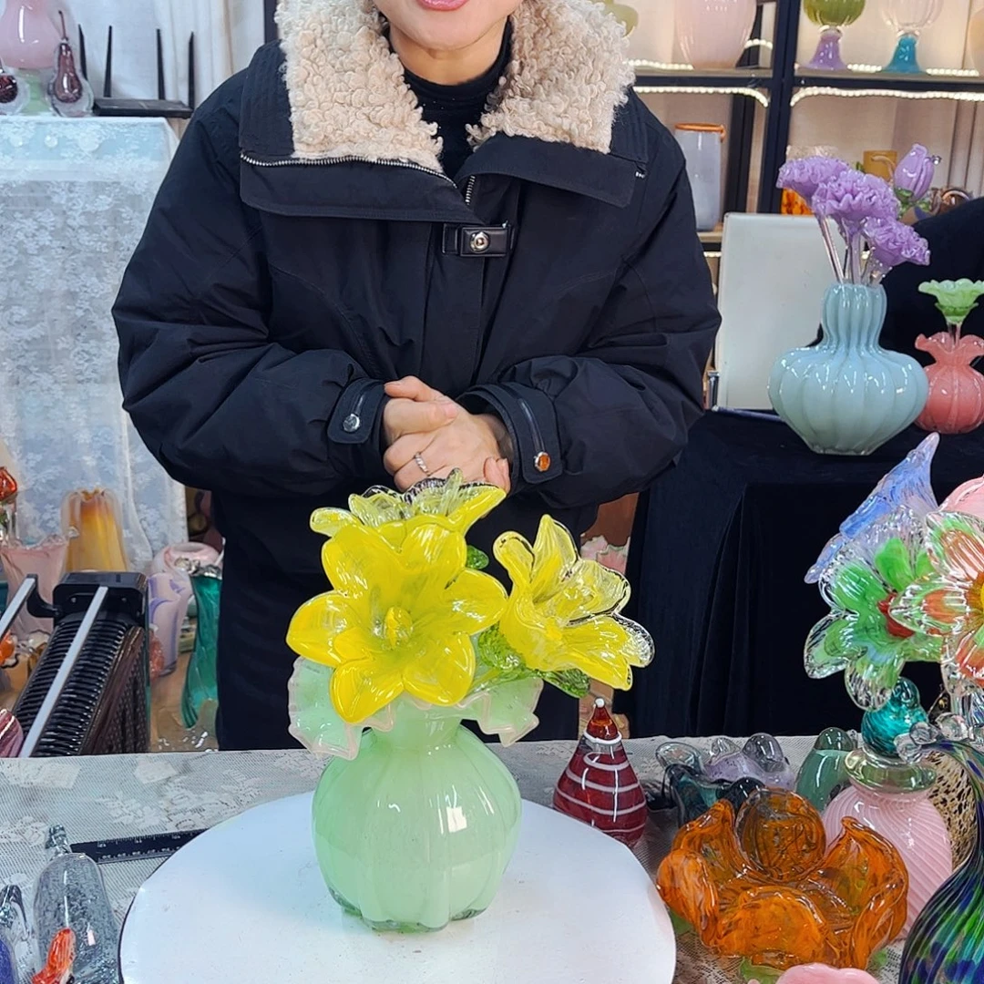 一套3花1瓶新年福利琉璃品