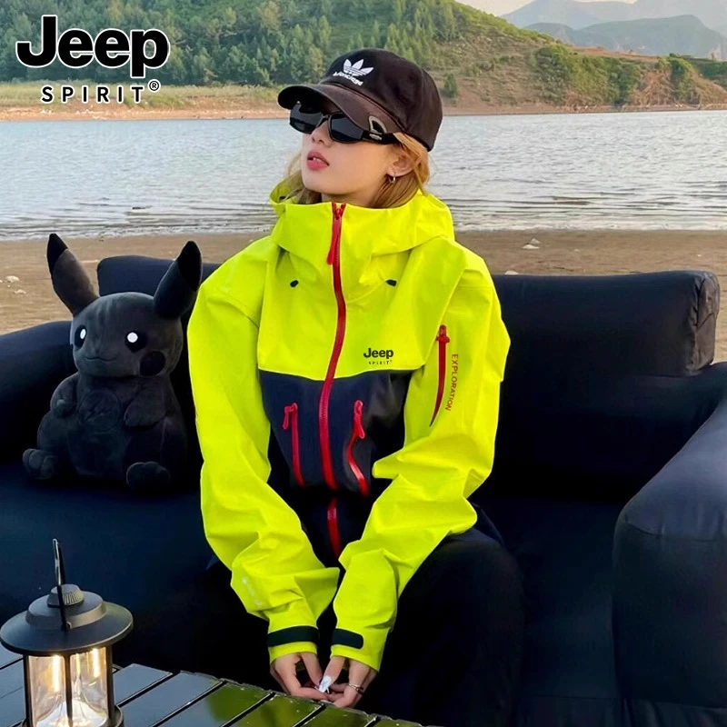 JEEP SPIRIT 2025春秋款户外防风防水透气通勤冲锋衣百搭外套夹克