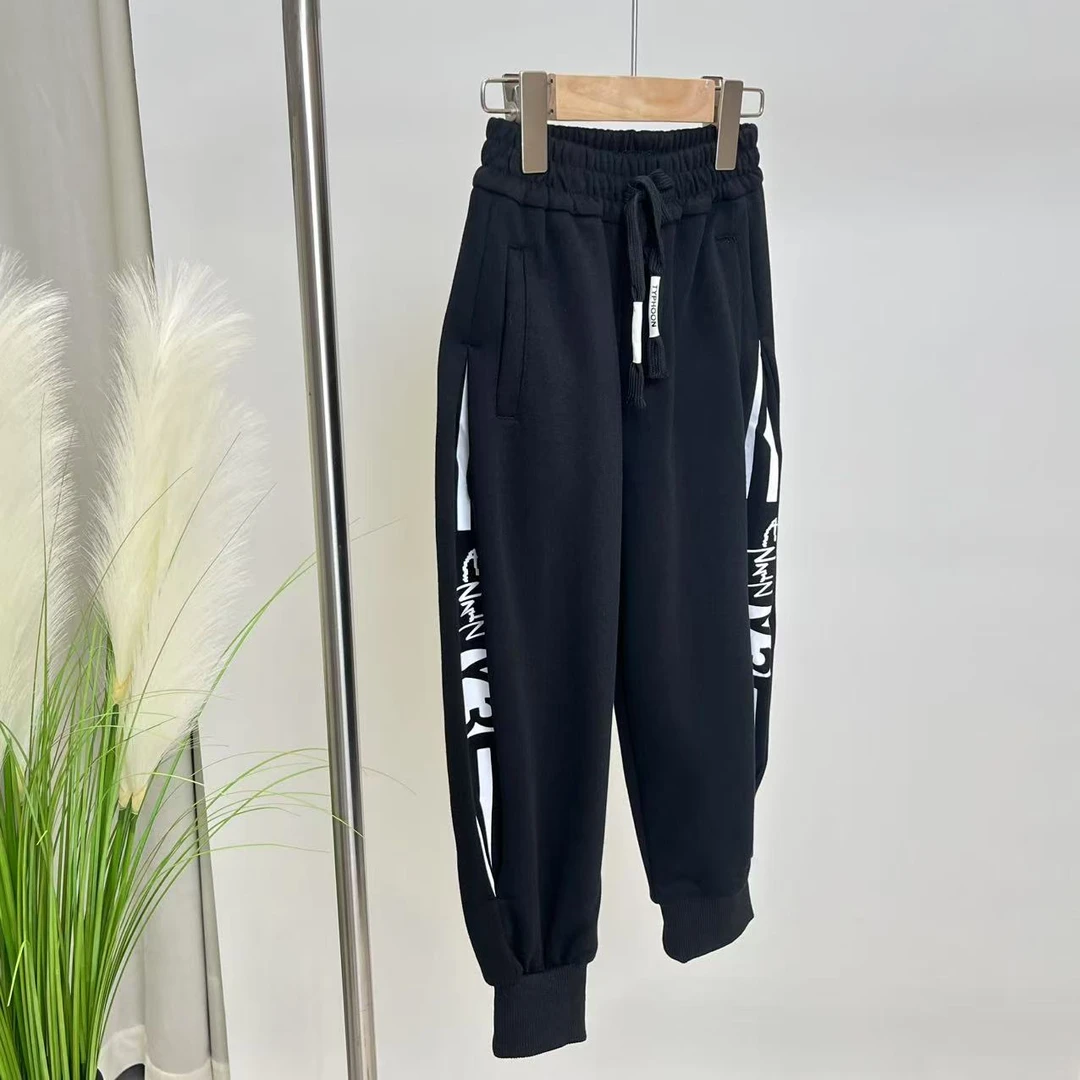 秋季男童新款休闲裤黑色 1836放系秋