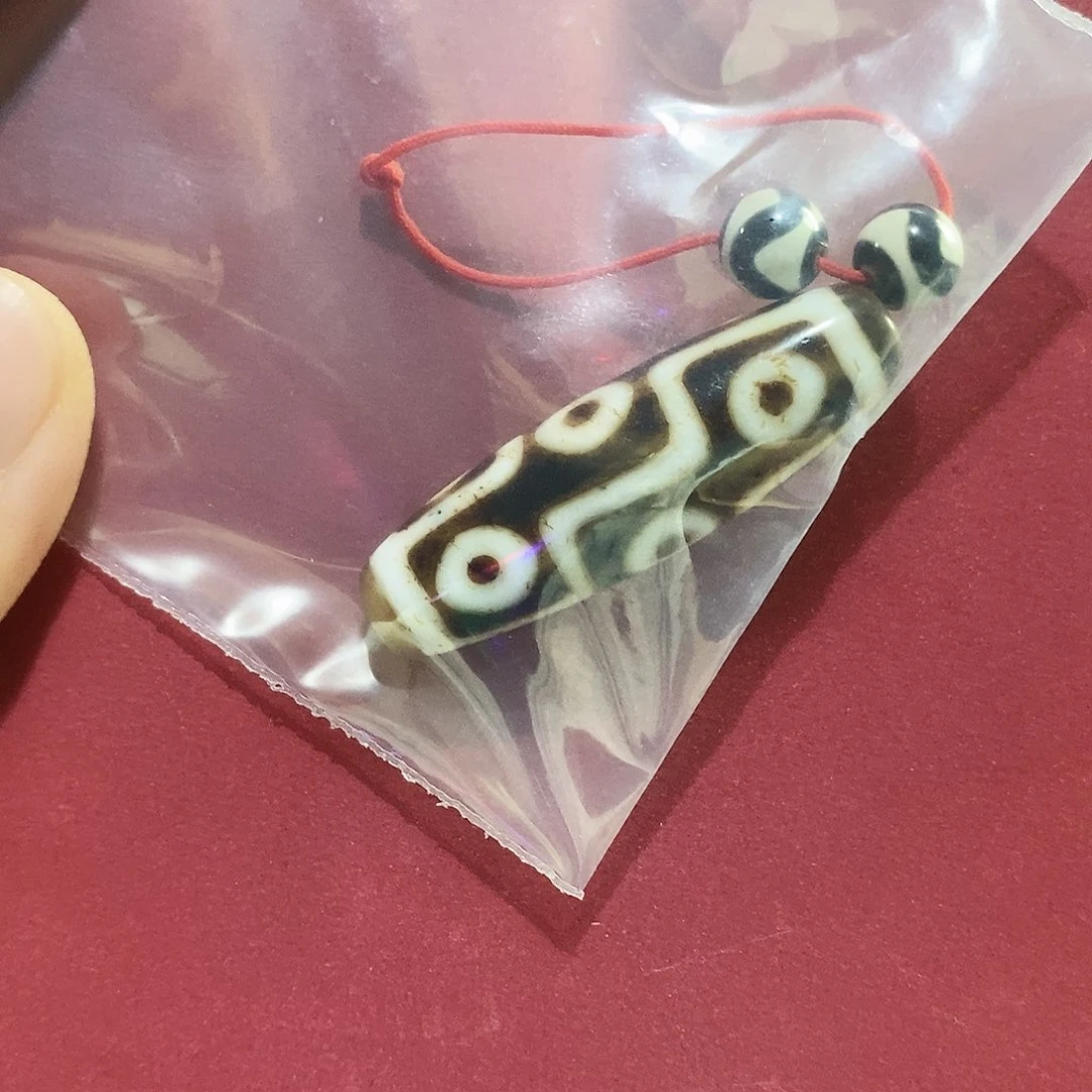 真***宝玛瑙/玉髓颈饰合金行运九眼
