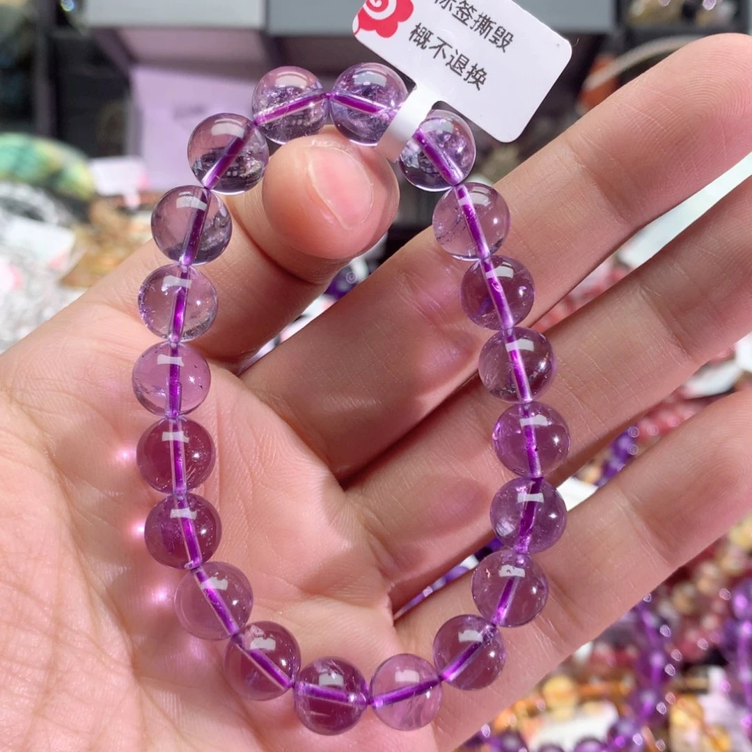水晶手串未镶嵌J**喵巴西紫水晶9