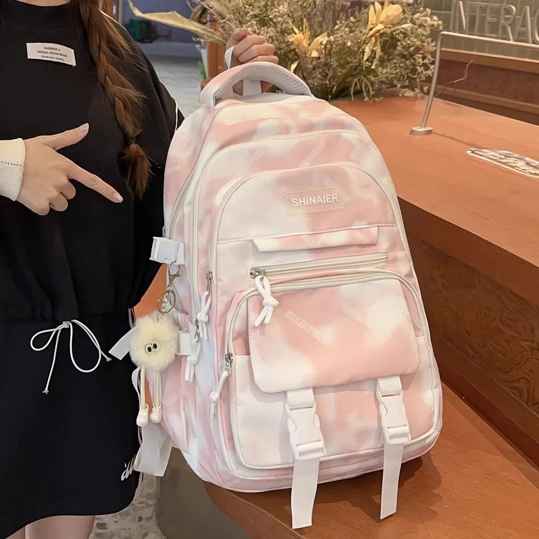 儿童书包ins高颜值小学生1-3-6年级专用12-18岁女生大容量双肩包