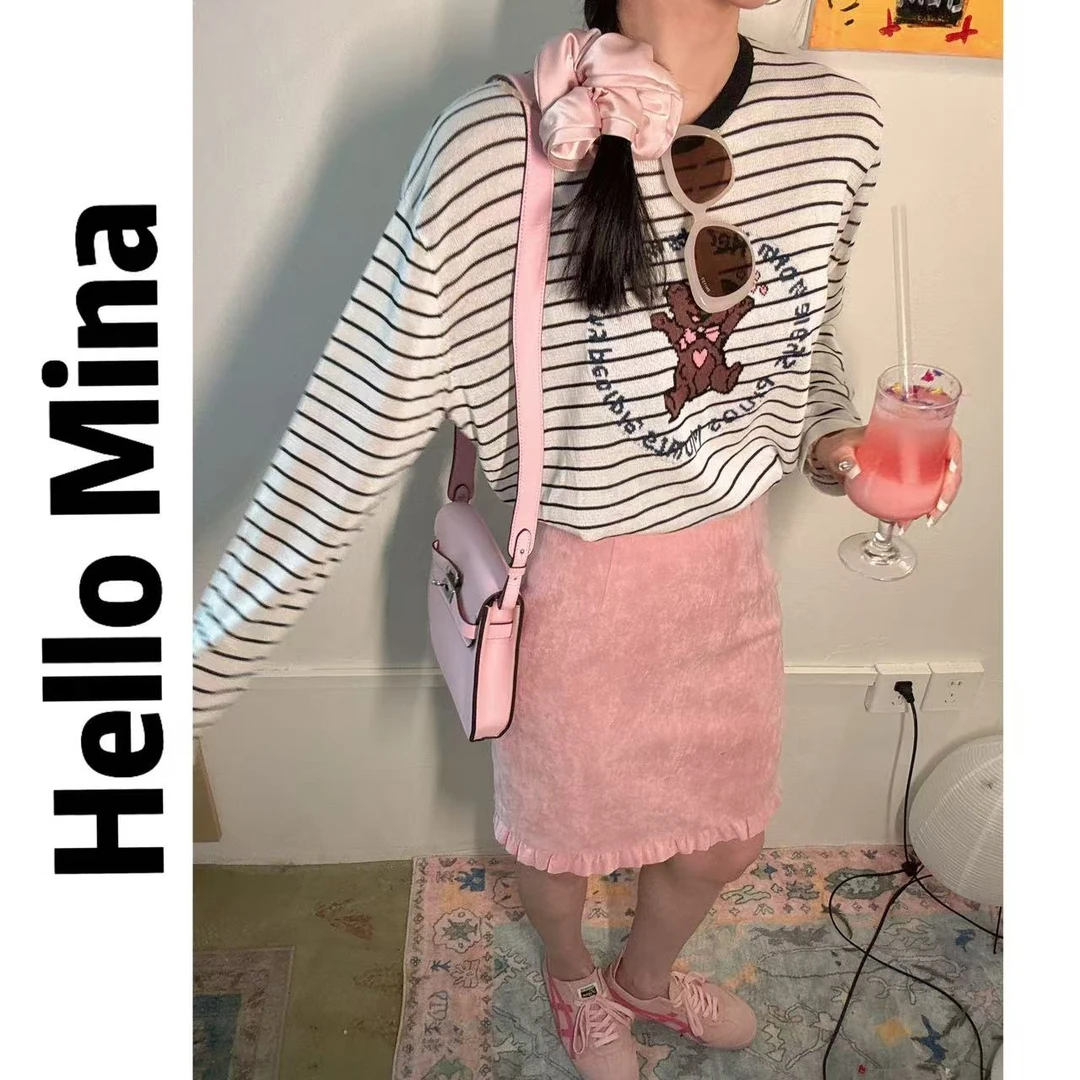 1918高级感木耳边半身裙