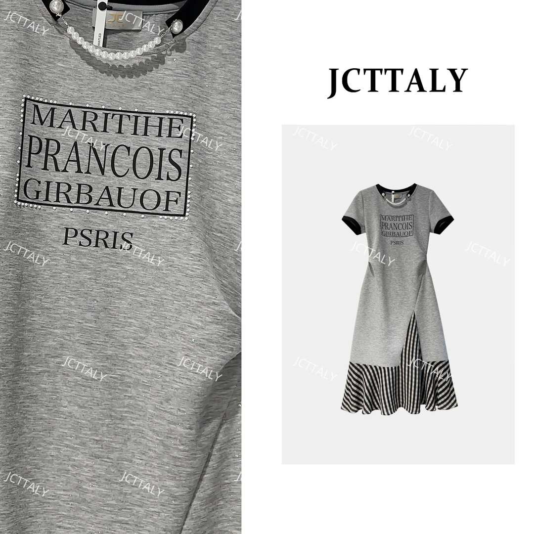 【宠粉价】圆领长裙拼接套头蕾丝连衣裙不褪色女装法式宽松JC-A3942