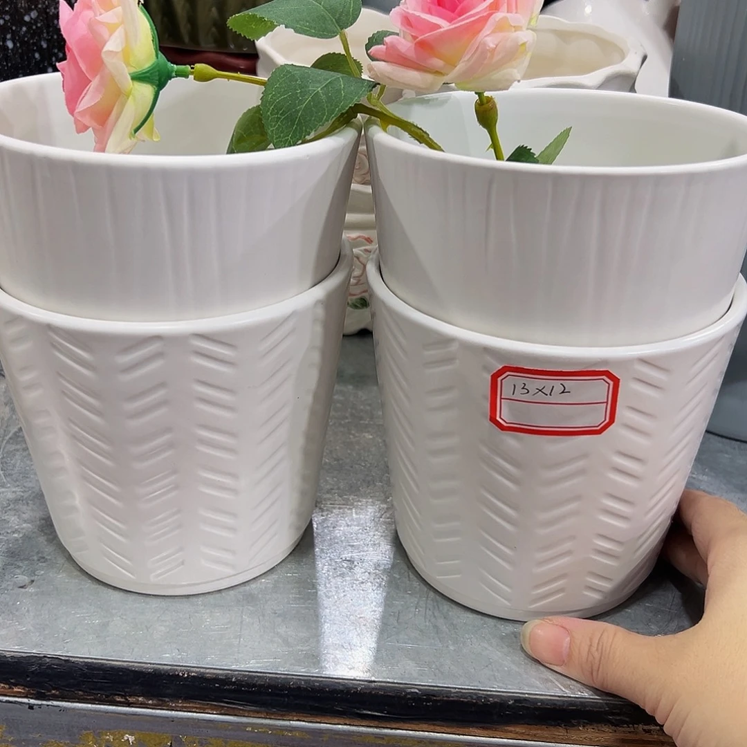 外贸尾单陶瓷花盆凑10米包邮