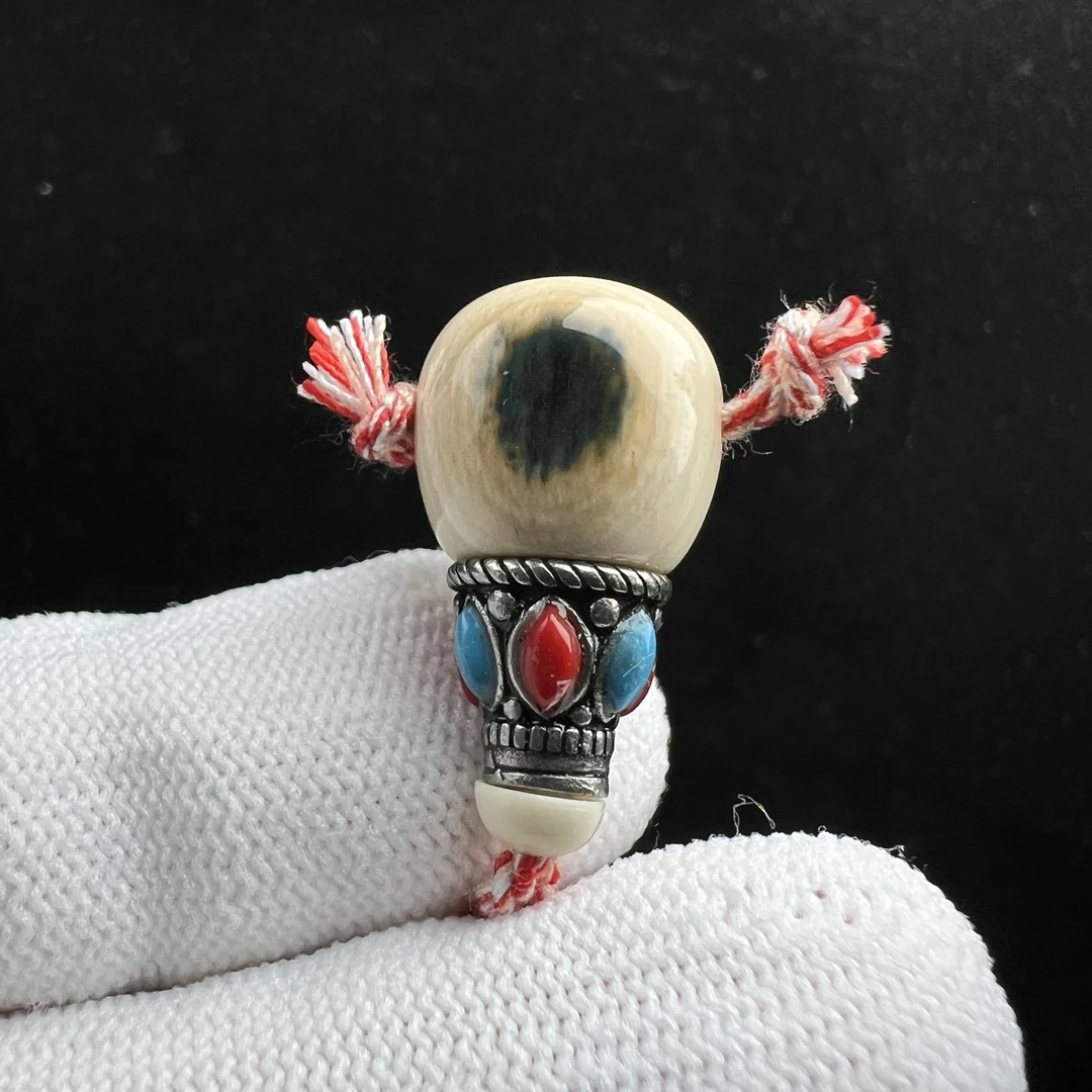 D3570天然猛犸牙 蓝眼睛三通 13.4*24.4mm支持鉴定 假一罚四