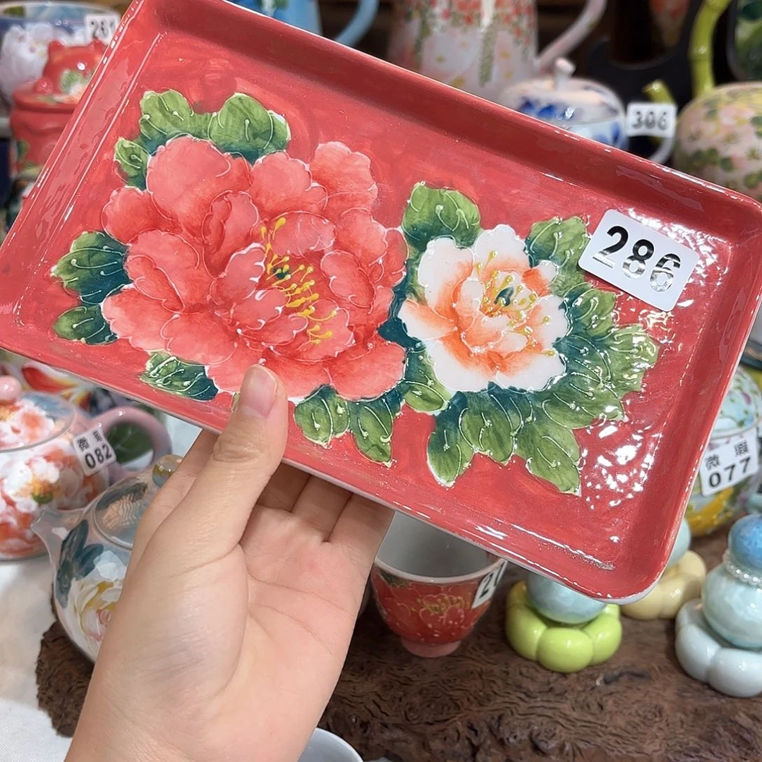 景德镇手绘高温釉下彩陶瓷茶具