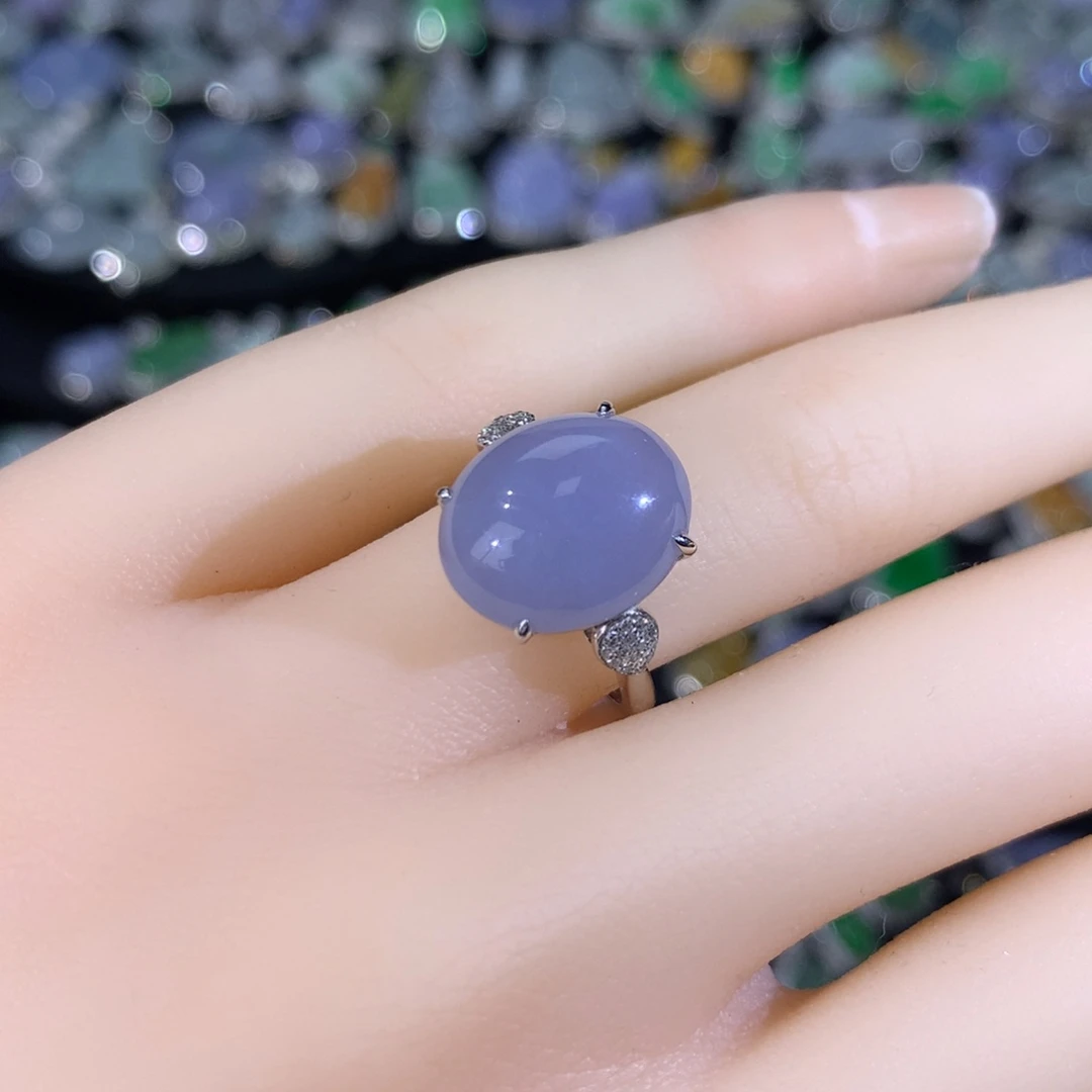 吊坠(不含链)18K金镶嵌翡翠