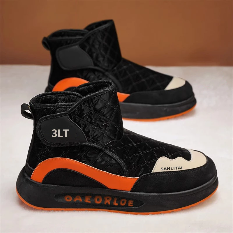 特大码雪地靴男46冬季加绒保暖棉鞋47高帮休闲东北皮毛一体棉靴48