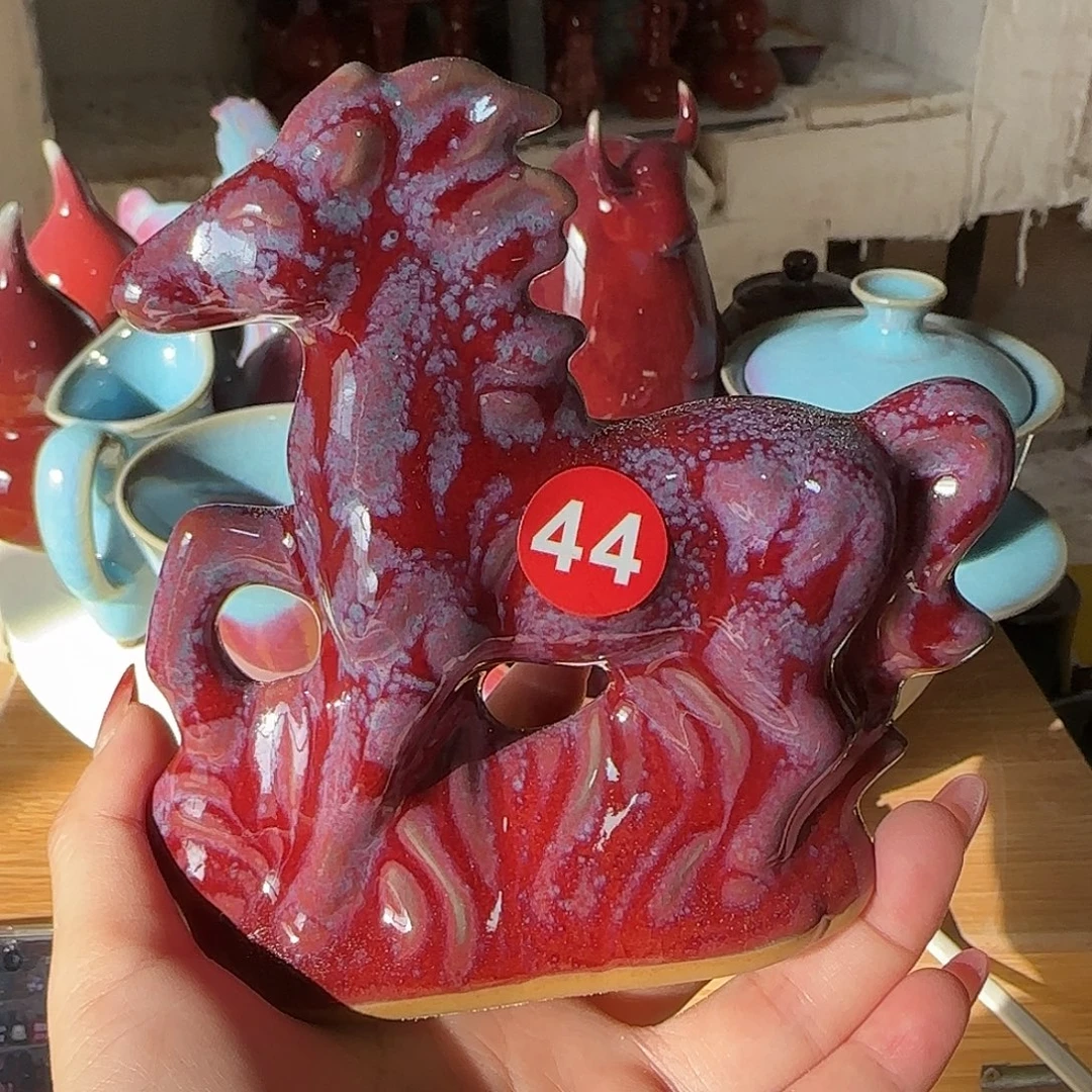 摆件瓷郑家钧窑摆件