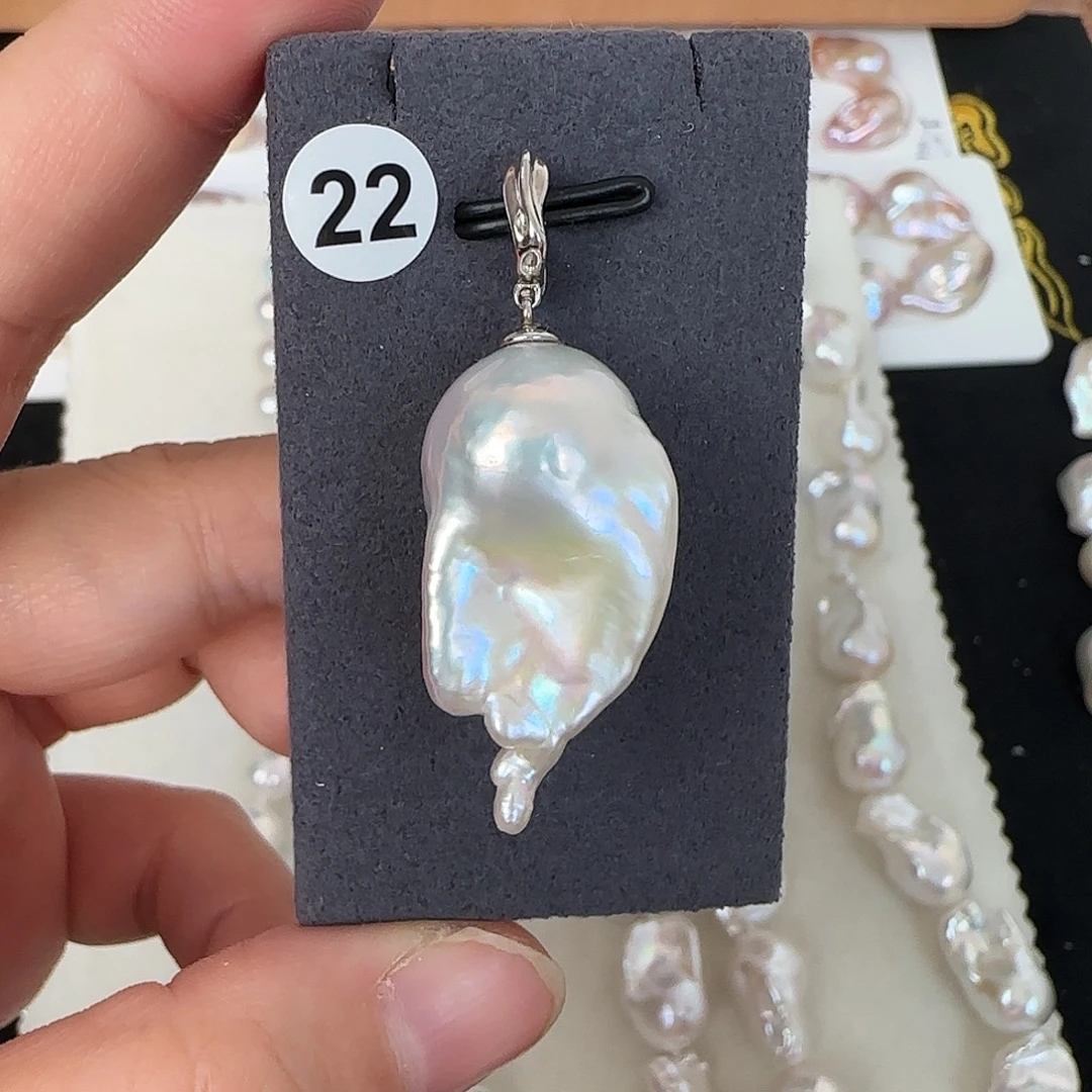 颈饰银S925镶嵌淡水珍珠