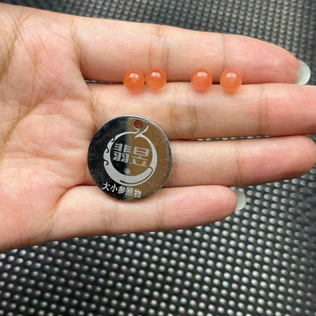 翡昱-N21-16125-南红耳饰S925银镶/约5+/-多样性发其一对-C