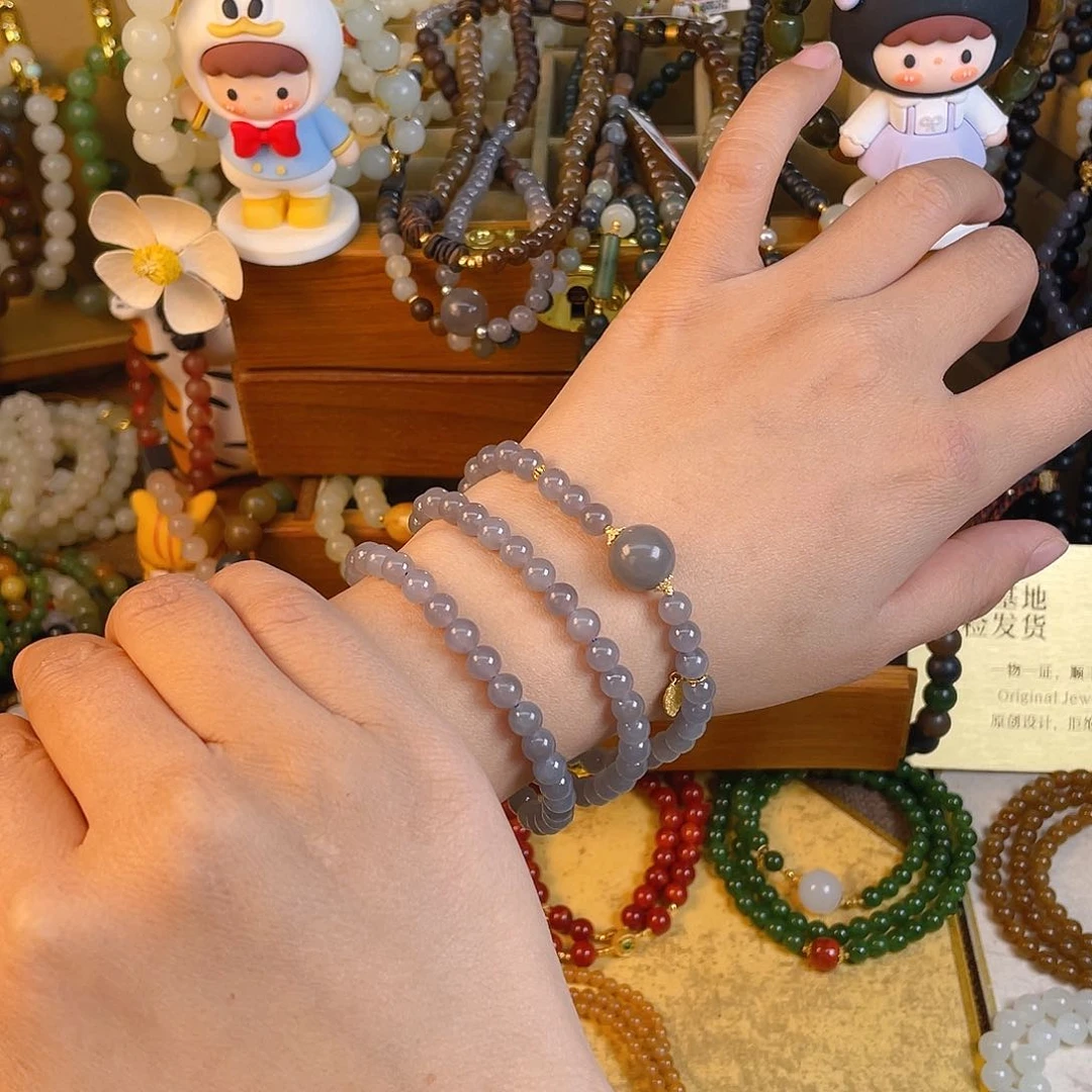 和田玉多圈手串未镶嵌