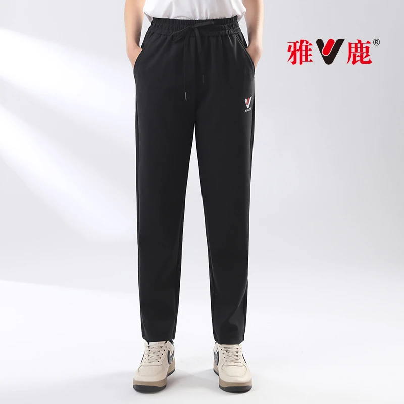 v/雅鹿男女款竹锦纹六防时尚休闲运动裤休闲裤