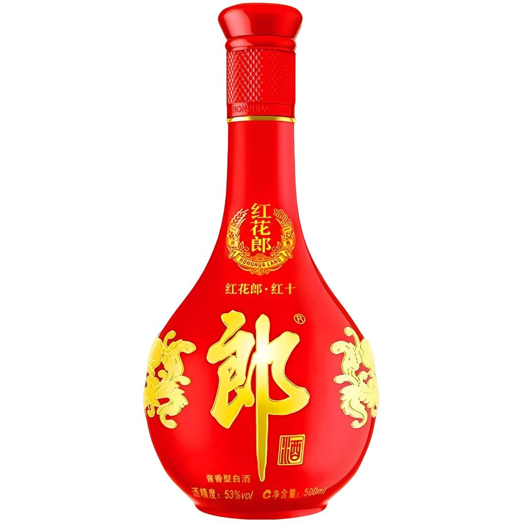 郎酒酱香型白酒郎酒红花郎红十酒郎酒大器酱香型白酒摆柜一箱四瓶53度500ml