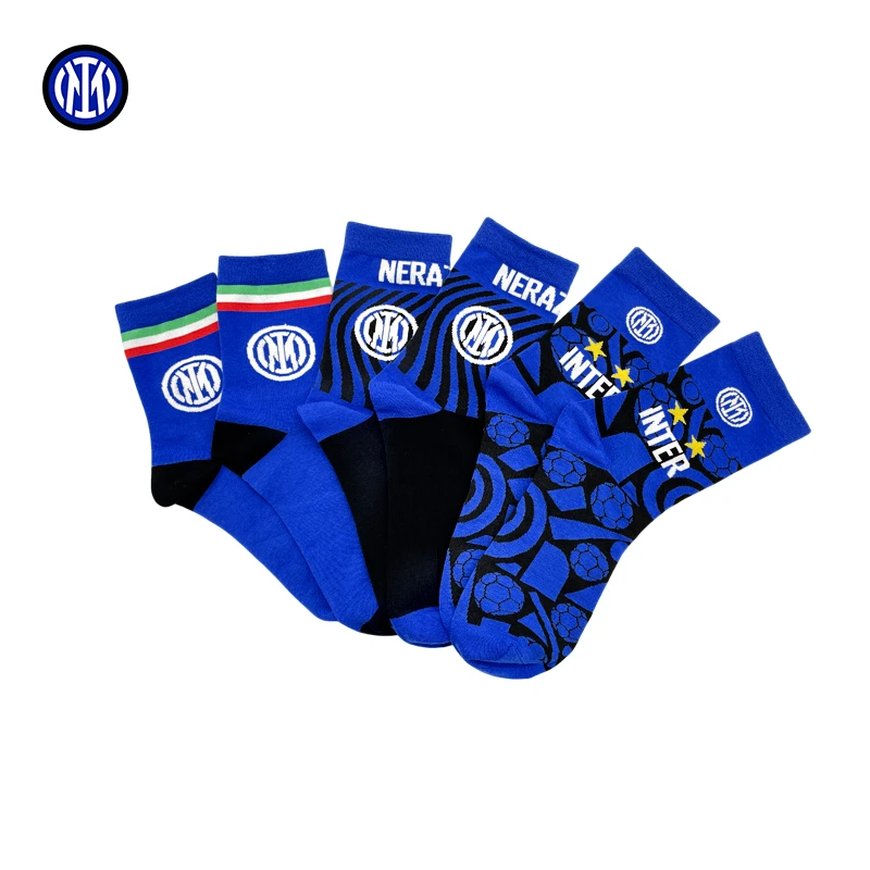 FCIM/国际米兰足球俱乐部春季夏季防臭棉质中筒袜套装秋季透气