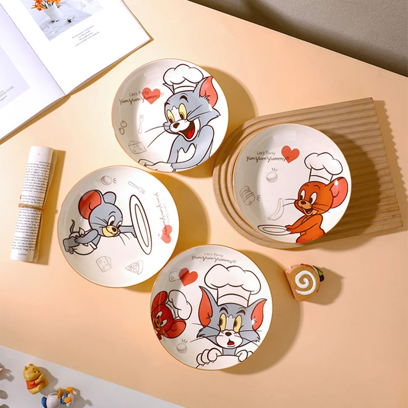 【言则】猫和老鼠竖纹系列盘子-混装
