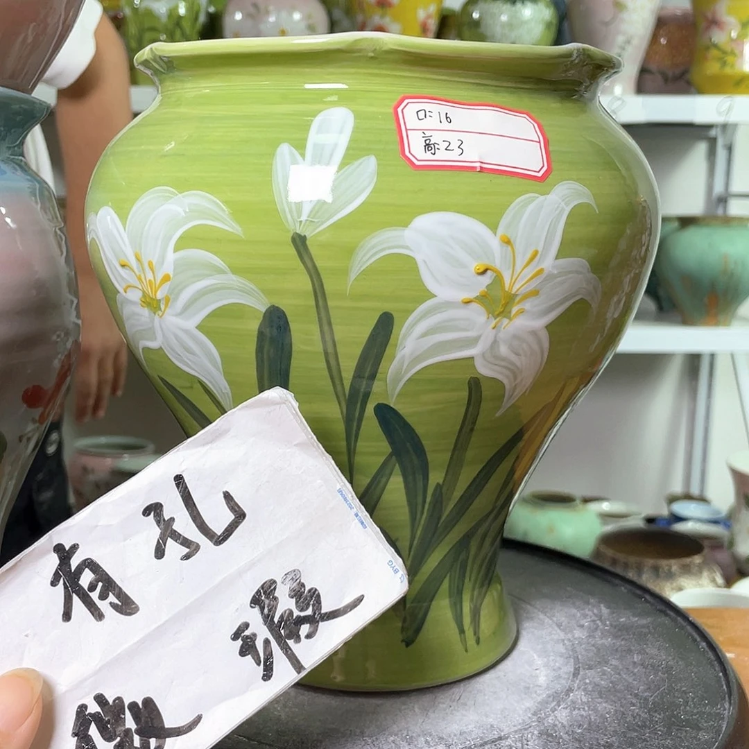 景德镇陶瓷花盆微瑕369