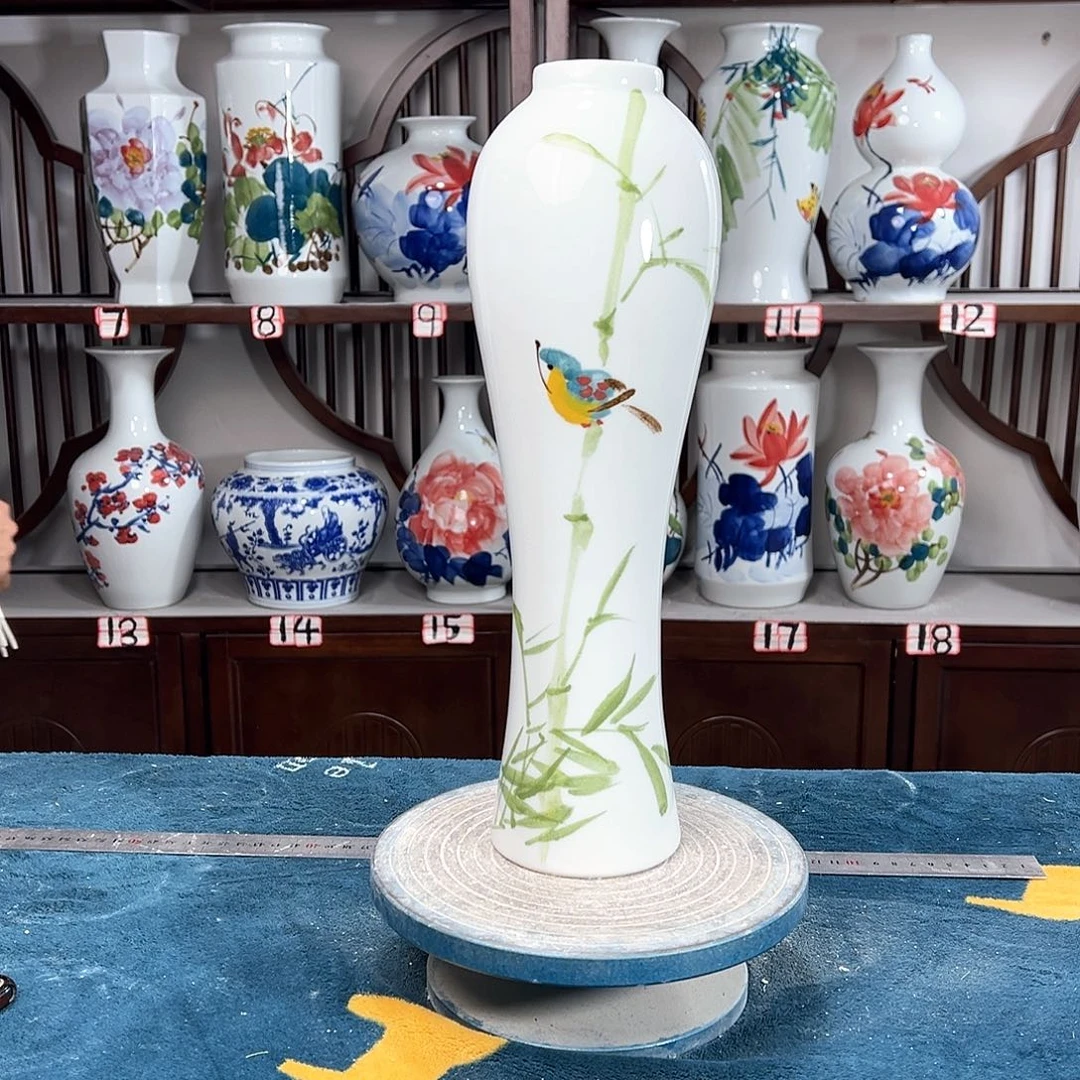 摆件景德镇陶瓷美竹