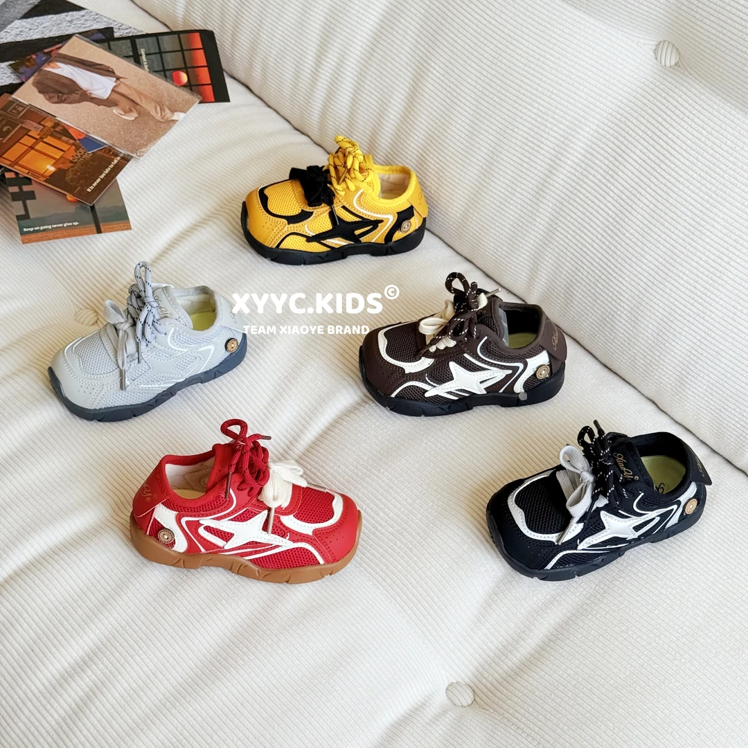 【小也-机能系列】（真皮！）秋季复古男女童防滑休闲运动宝宝赛车鞋