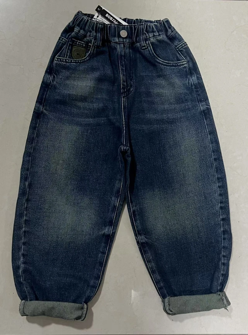 男童裤子春秋款牛仔裤2025新款中大童春季老爹裤儿童春装休闲长裤