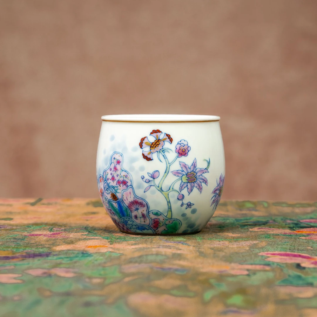 【冉月观隐】斗彩春山杯主人杯