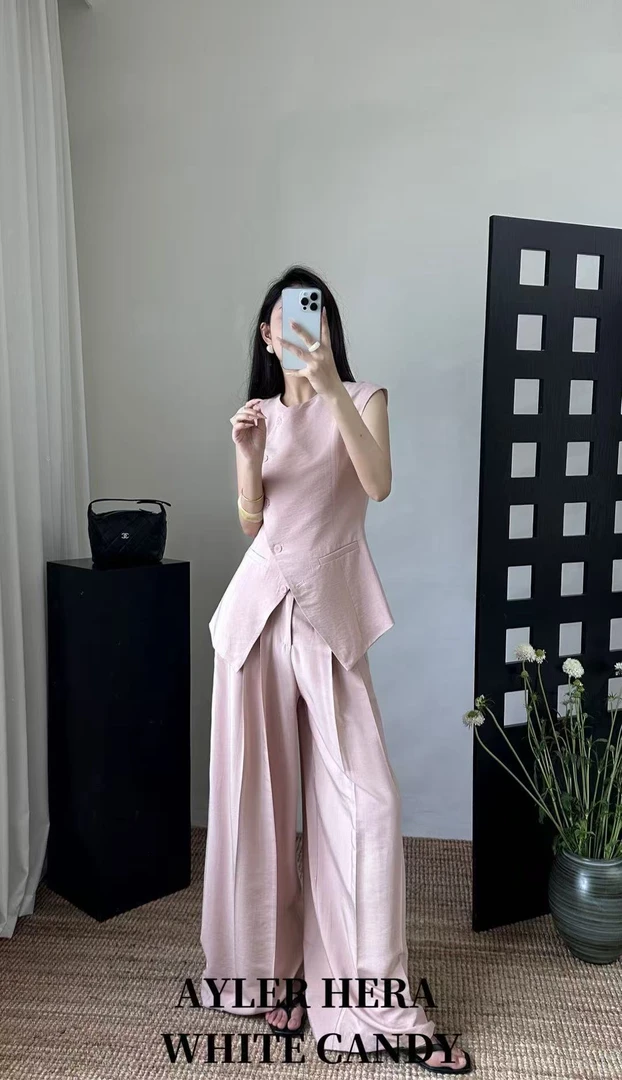 赫拉（6823-1#库）慵懒垂感百搭裤子（腰围66 裤长104）