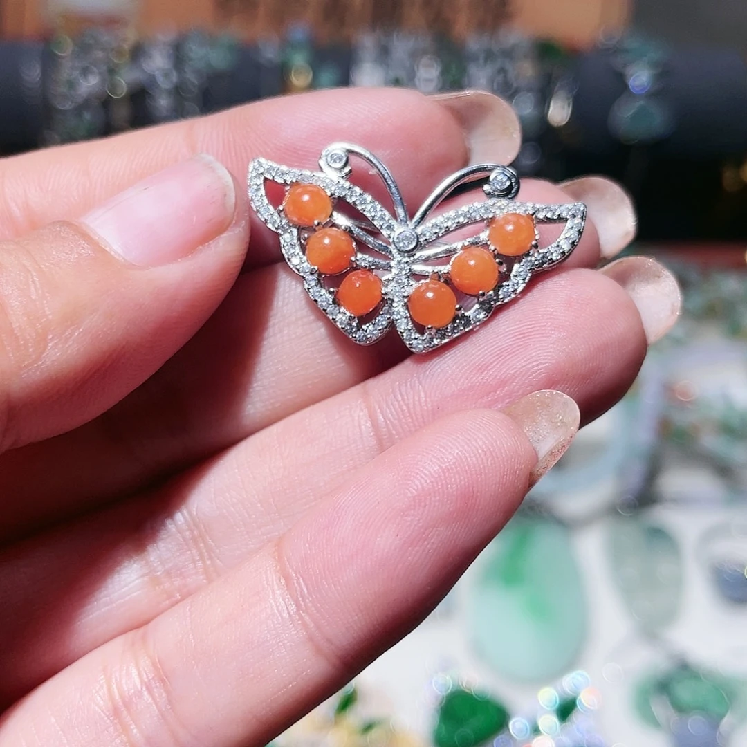 翡翠银S925镶嵌颈饰