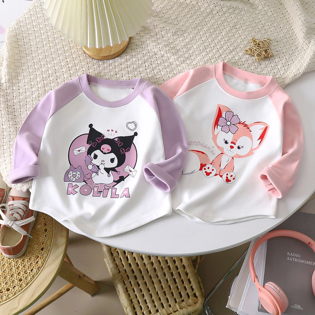 上衣潮款红色中宽松t恤中童中高档2025新款小童大童洋气包邮