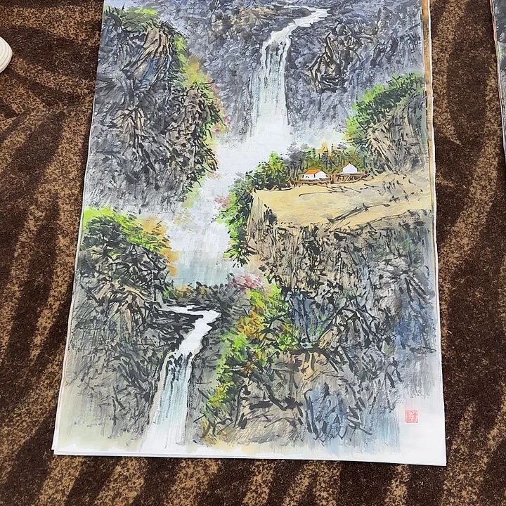 国画阅**生绘画广成子老师作品140.70