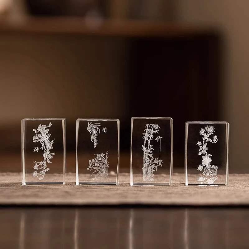 水晶盖置1个（图案随机）