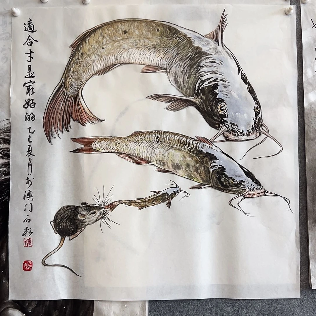 国画陈石松老师画风作品