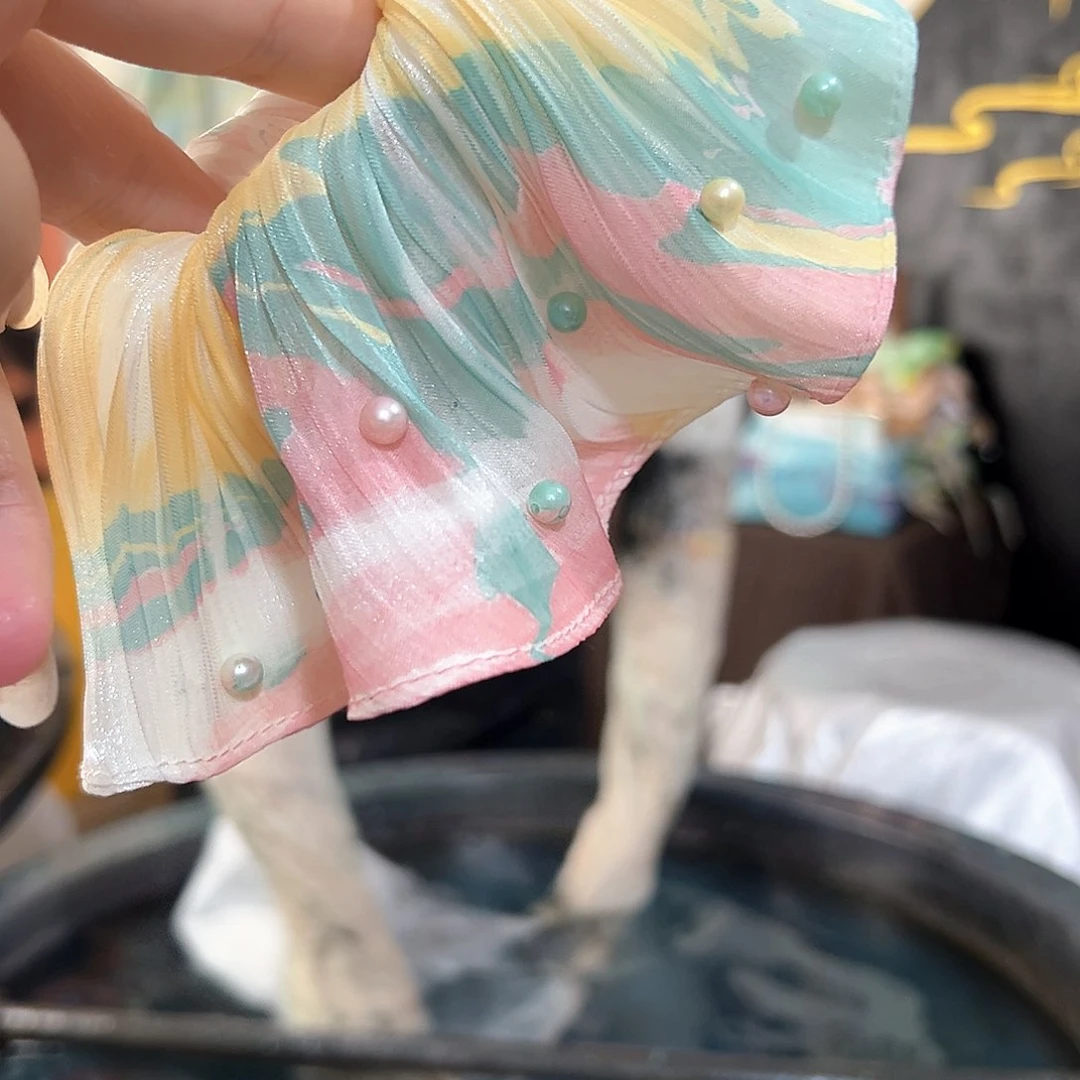 398百褶裙发圈手作