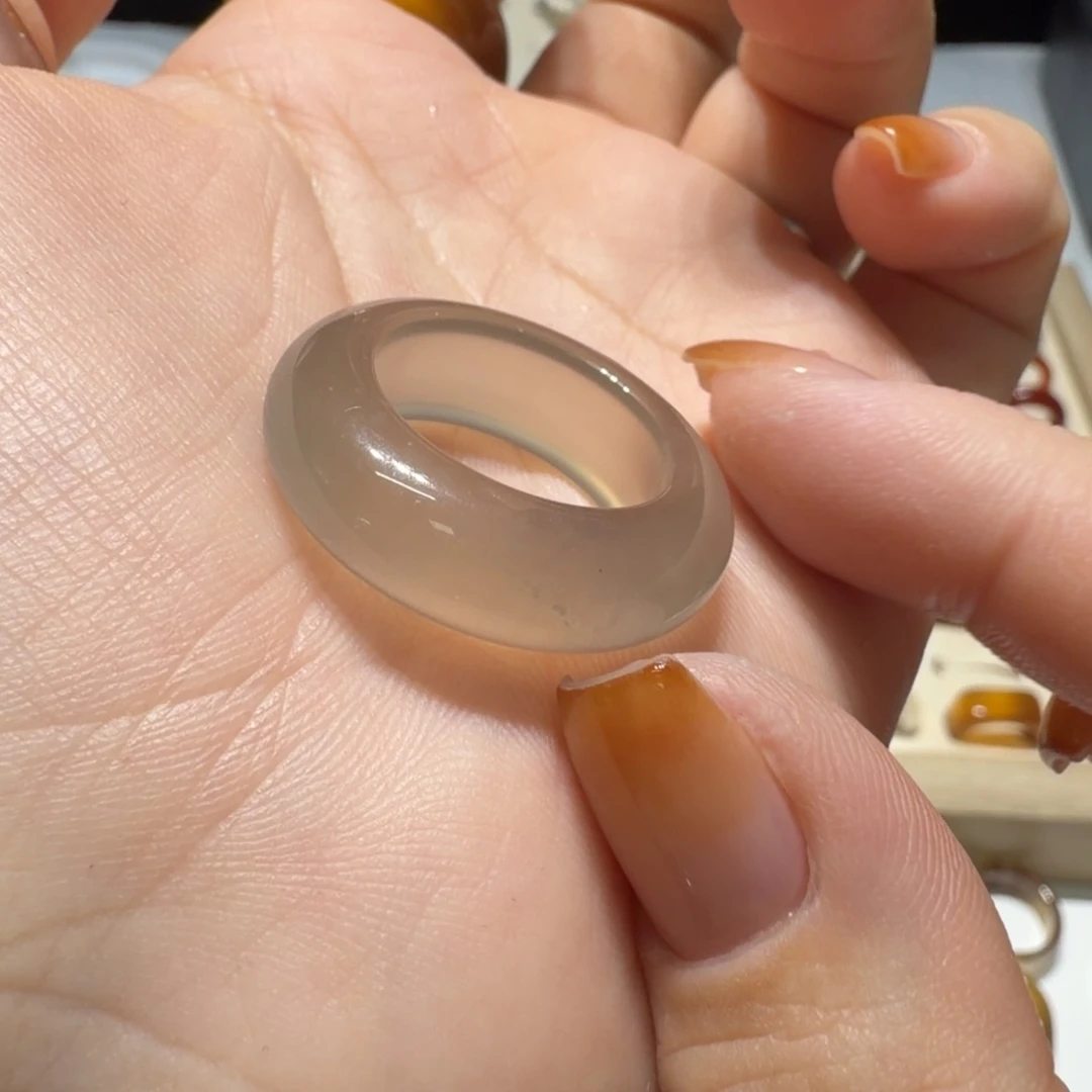 2***魔玛瑙/玉髓未镶嵌戒指港18/19/不退换