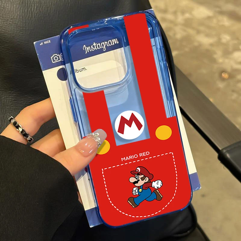 莎莎马里奥适用iPhone16苹果14_15PROMAX软13手机壳12防摔11卡通X