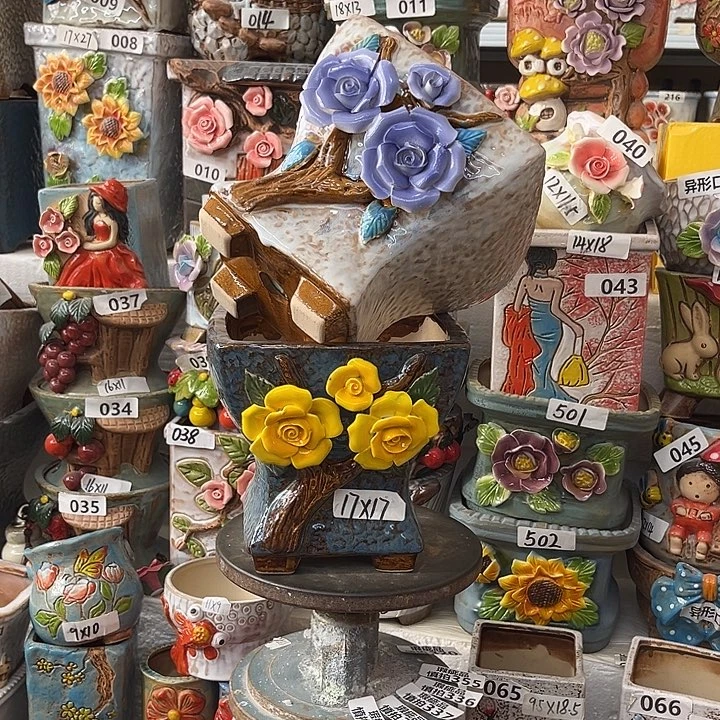 粗陶材质多肉花盆