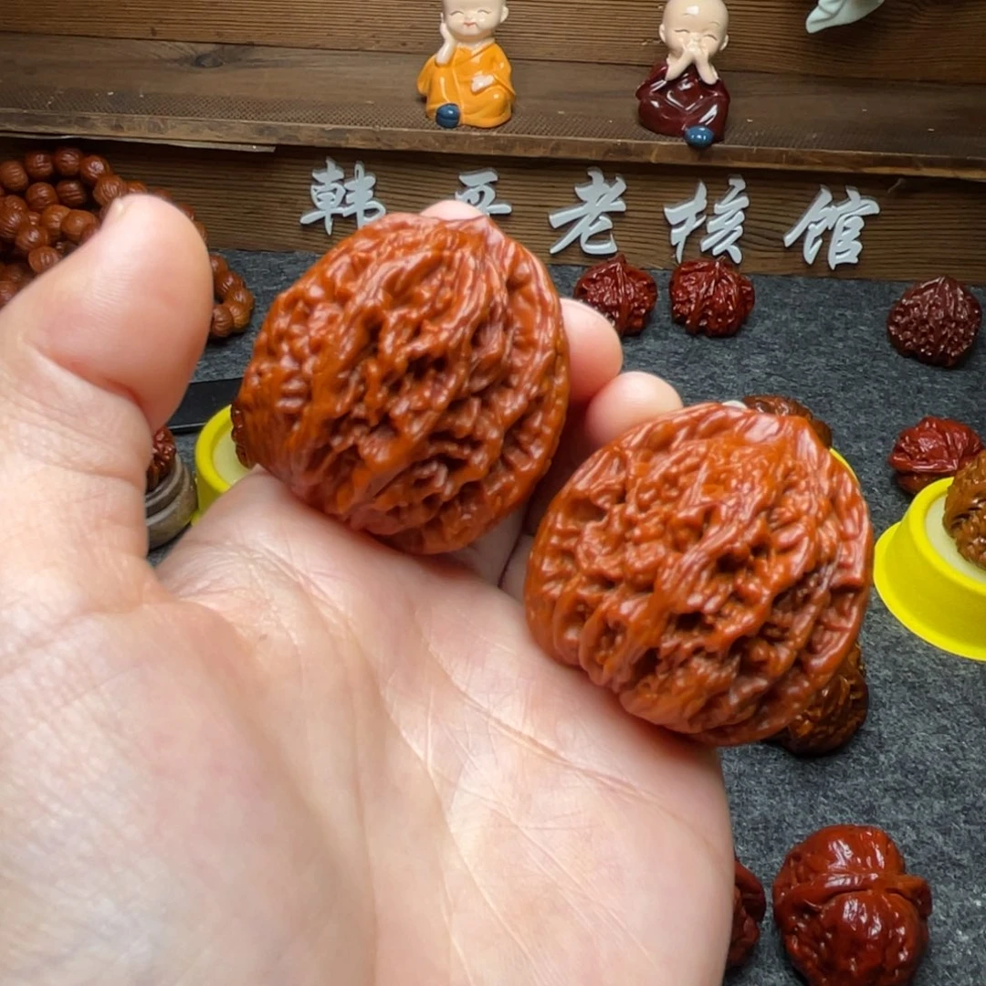 吊坠文玩核桃文玩核桃 手把件 麦穗虎头 40