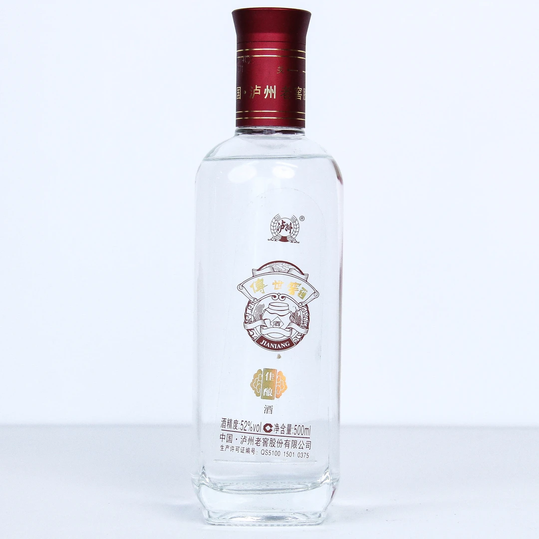 泸州老窖传世窖池佳酿2015年裸瓶浓香型白酒 F 52度500ml