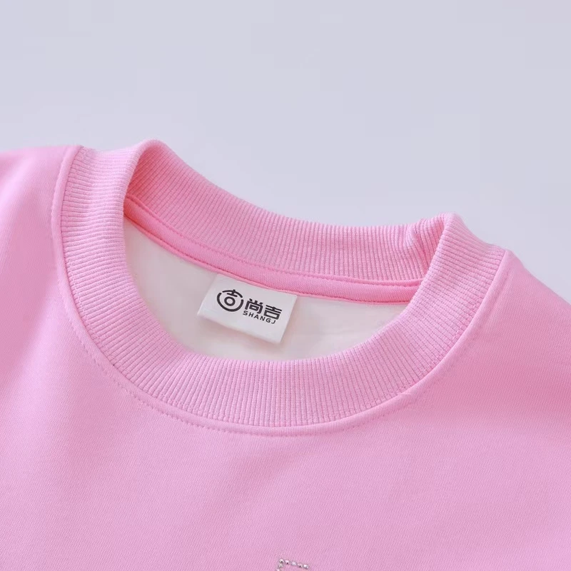 1潮牌烫钻女装卫衣网红夏季薄款宽松ins时尚加绒圆领