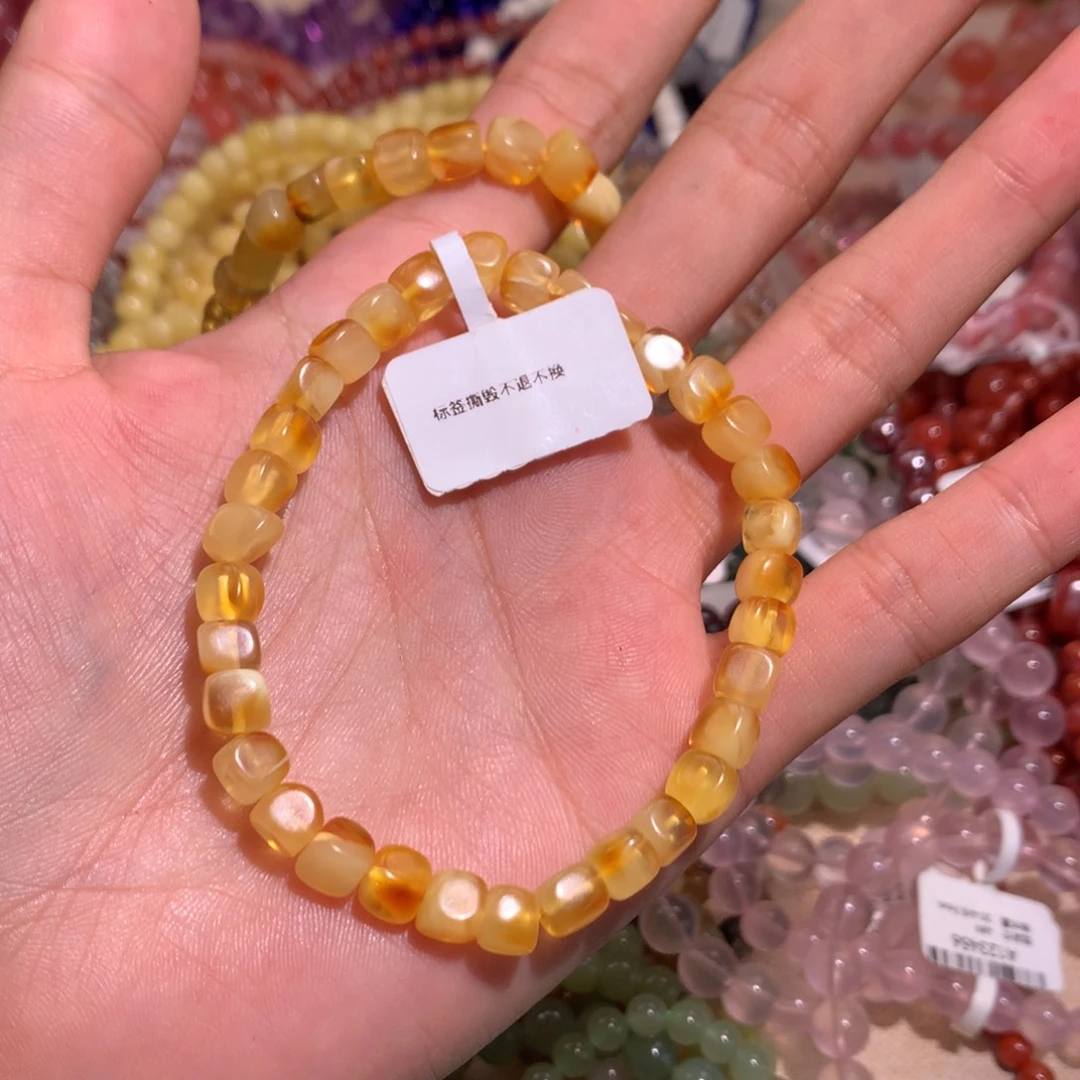琥珀未镶嵌手链蜜蜡