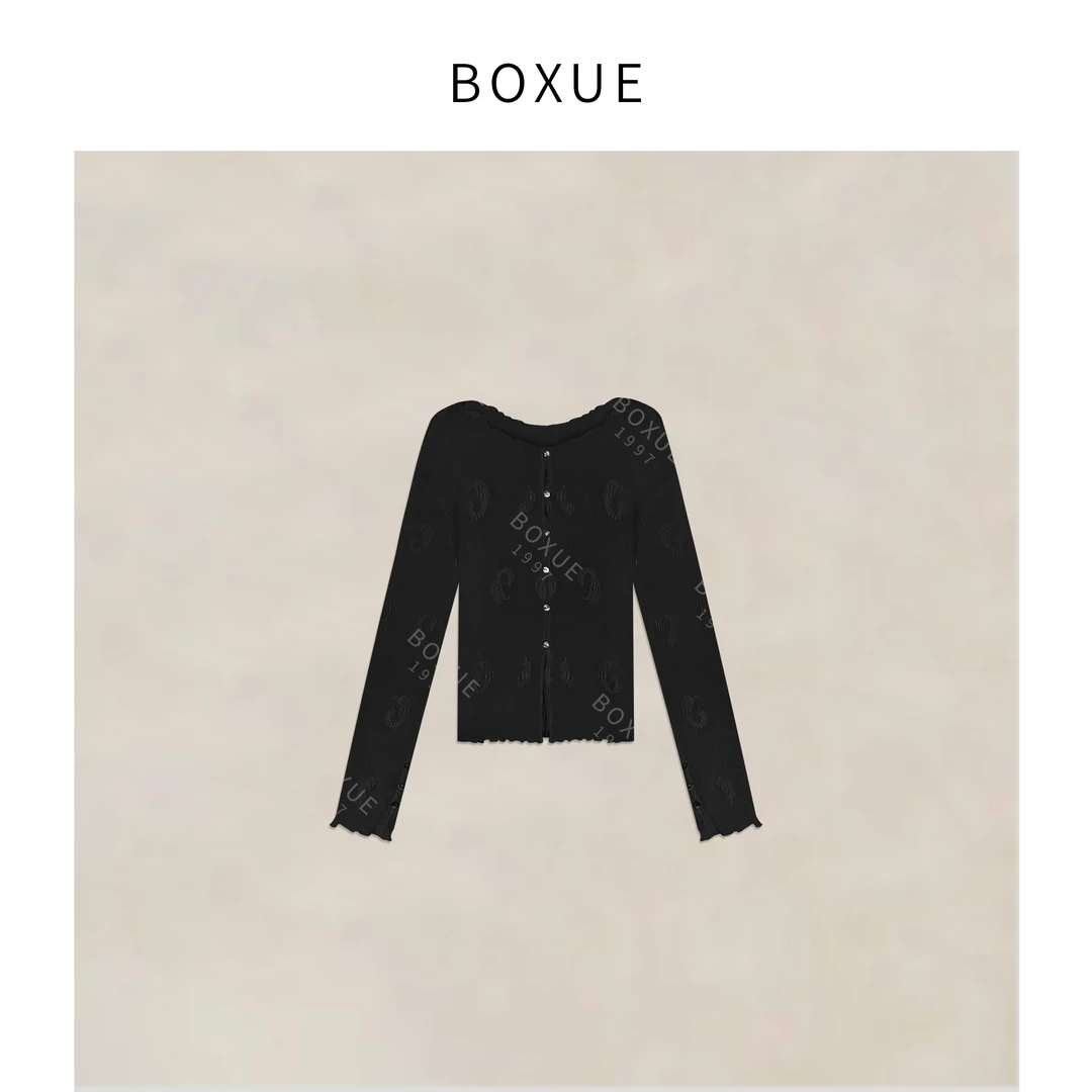 BOXUE‘’羽毛‘’2025春季新款高级感开衫 外套#250317W1146