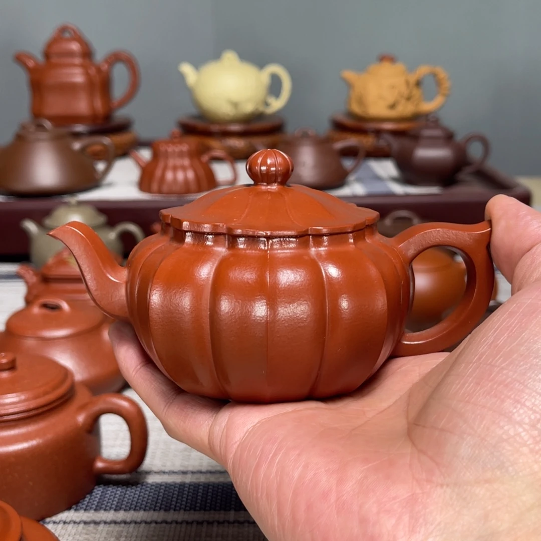 且***缘紫砂茶壶朱泥筋纹